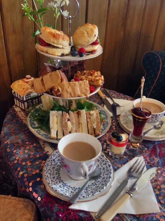 Afternoon tea featuring finger sandwiches
