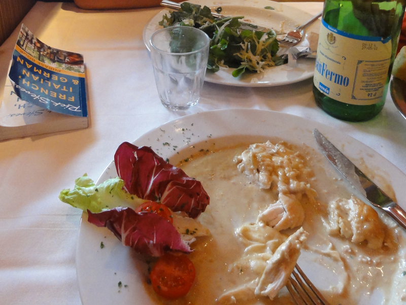The remants of a meal in Florence