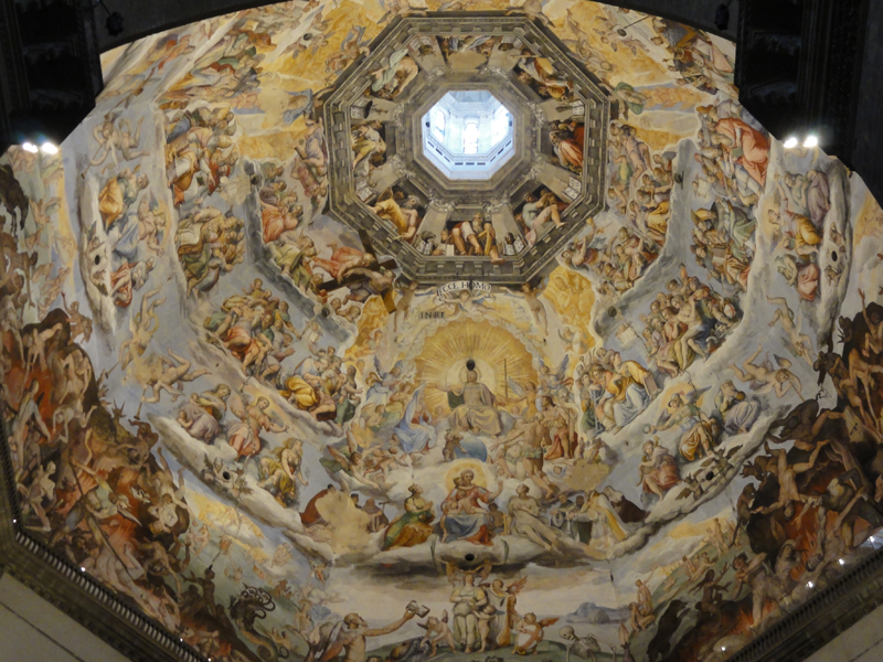 Vasari and Zuccari's fresco inside the Duomo
