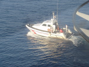 Italian Coast Guard - not a first fun day at see for these people.