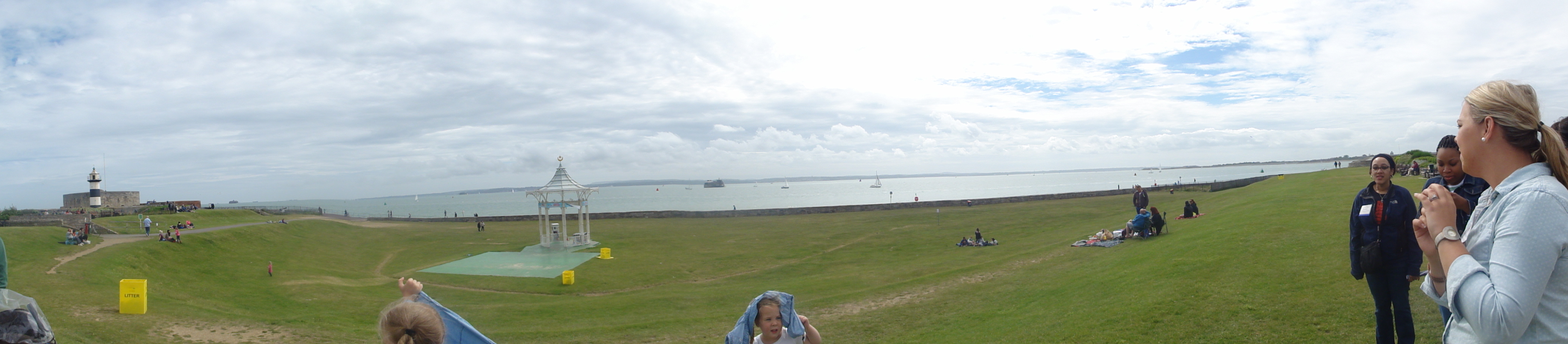 View of the water behind the D-Day Museum at Portsmouth