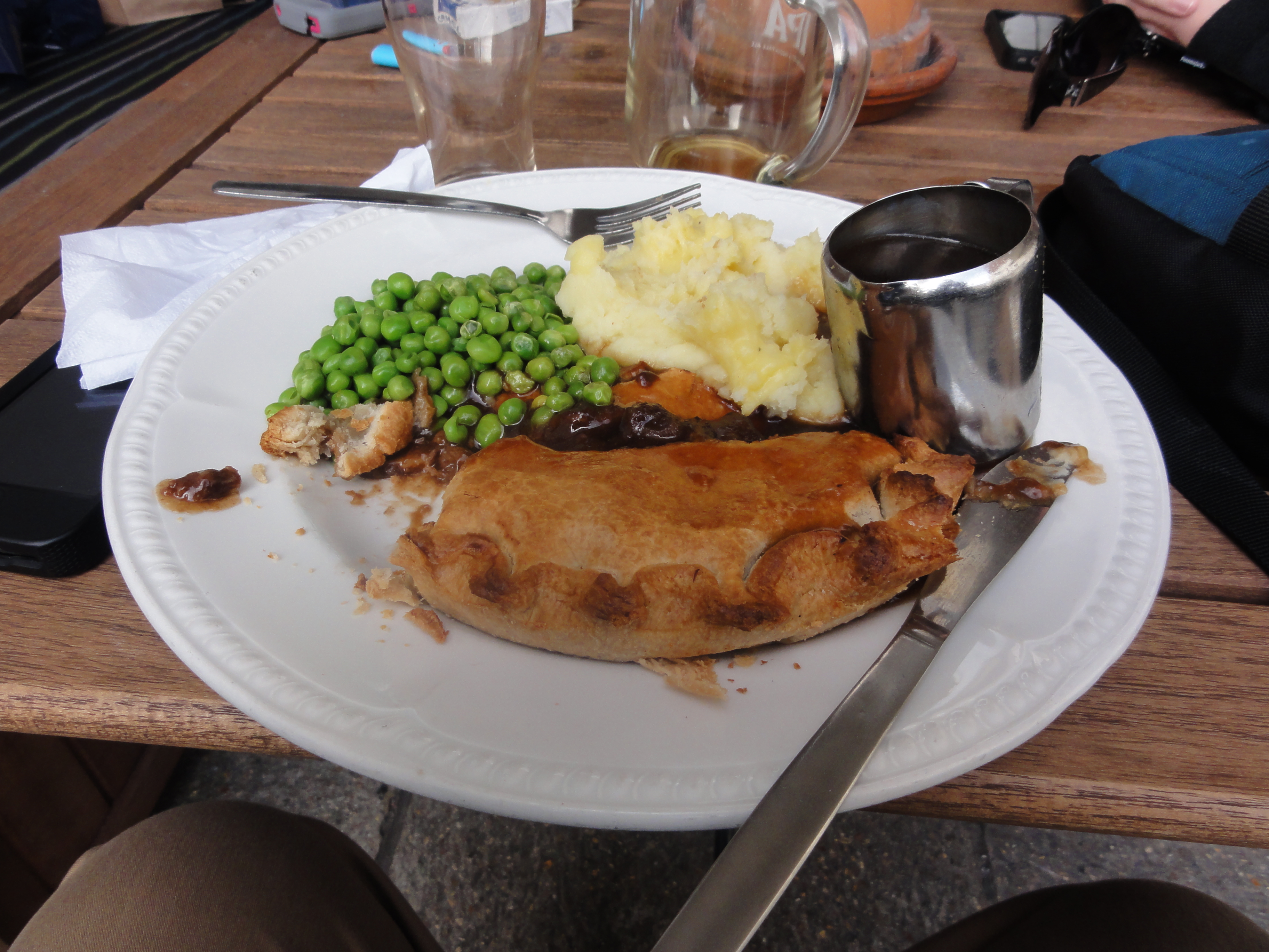 Steak and Ale Pie at The Ship Anson