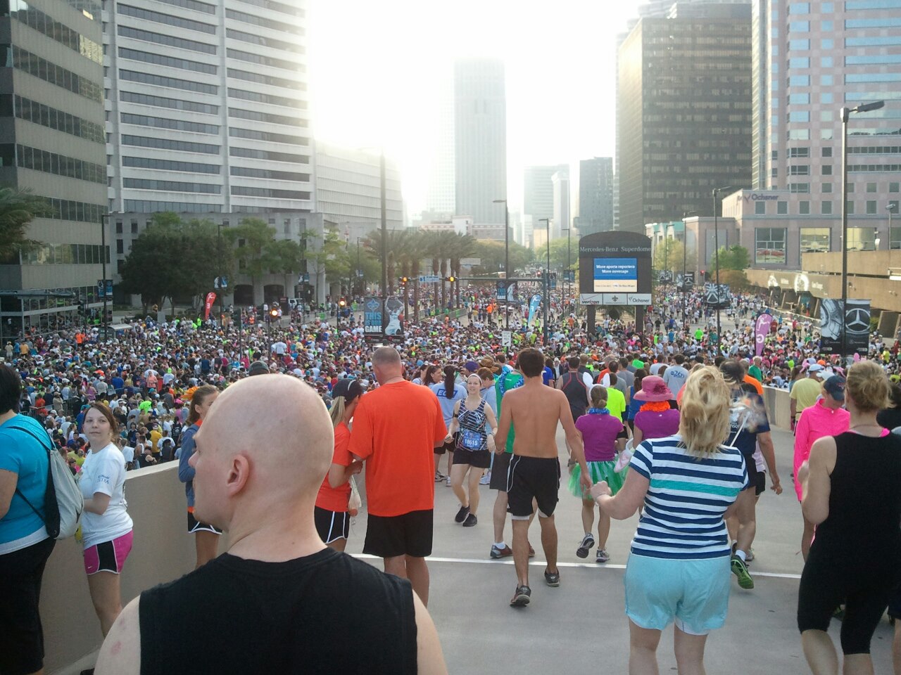 2013 Crescent City Classic - The crowd on Poydras.