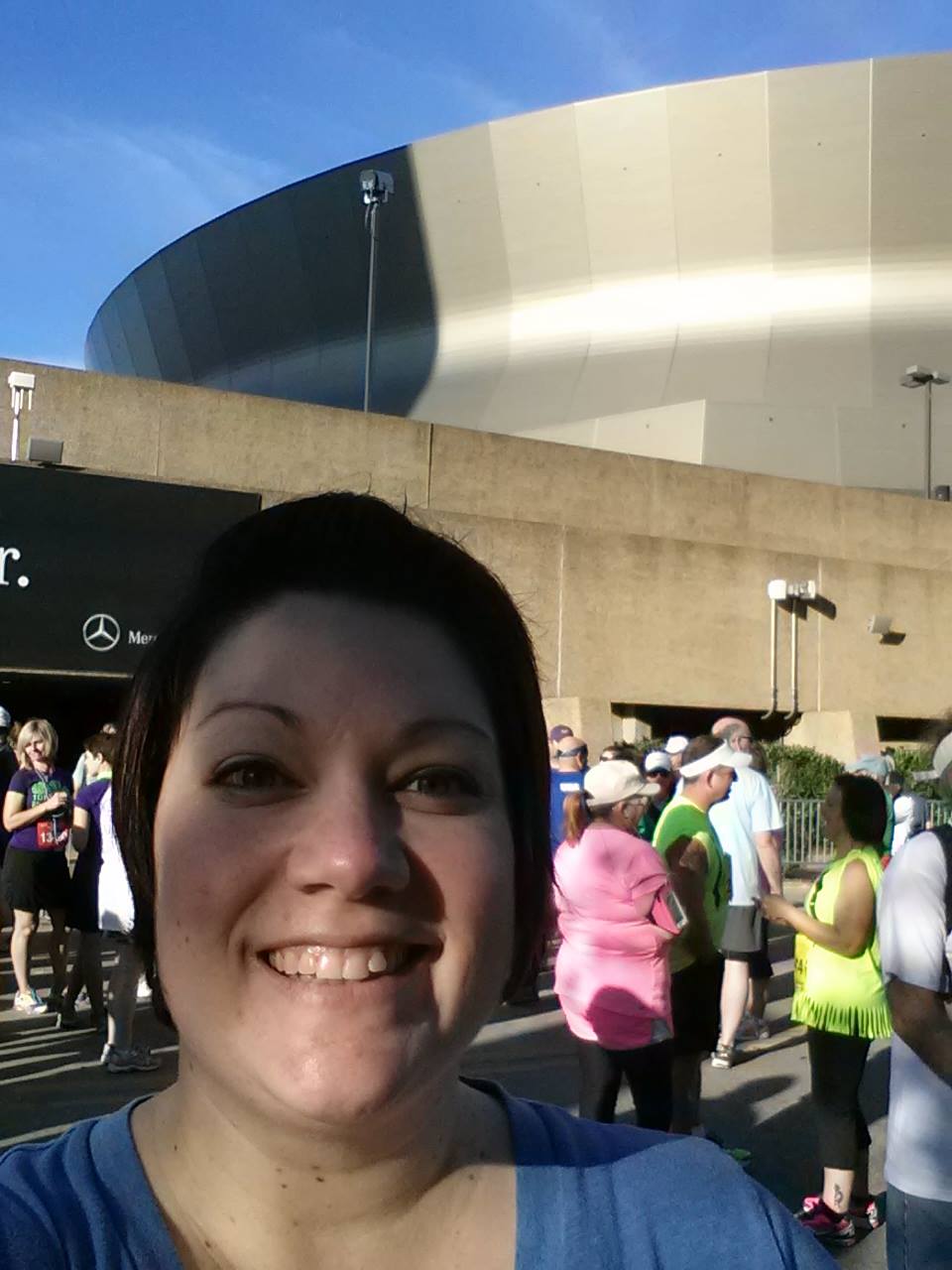 2014 Crescent City Classic - In front of the Superdome.