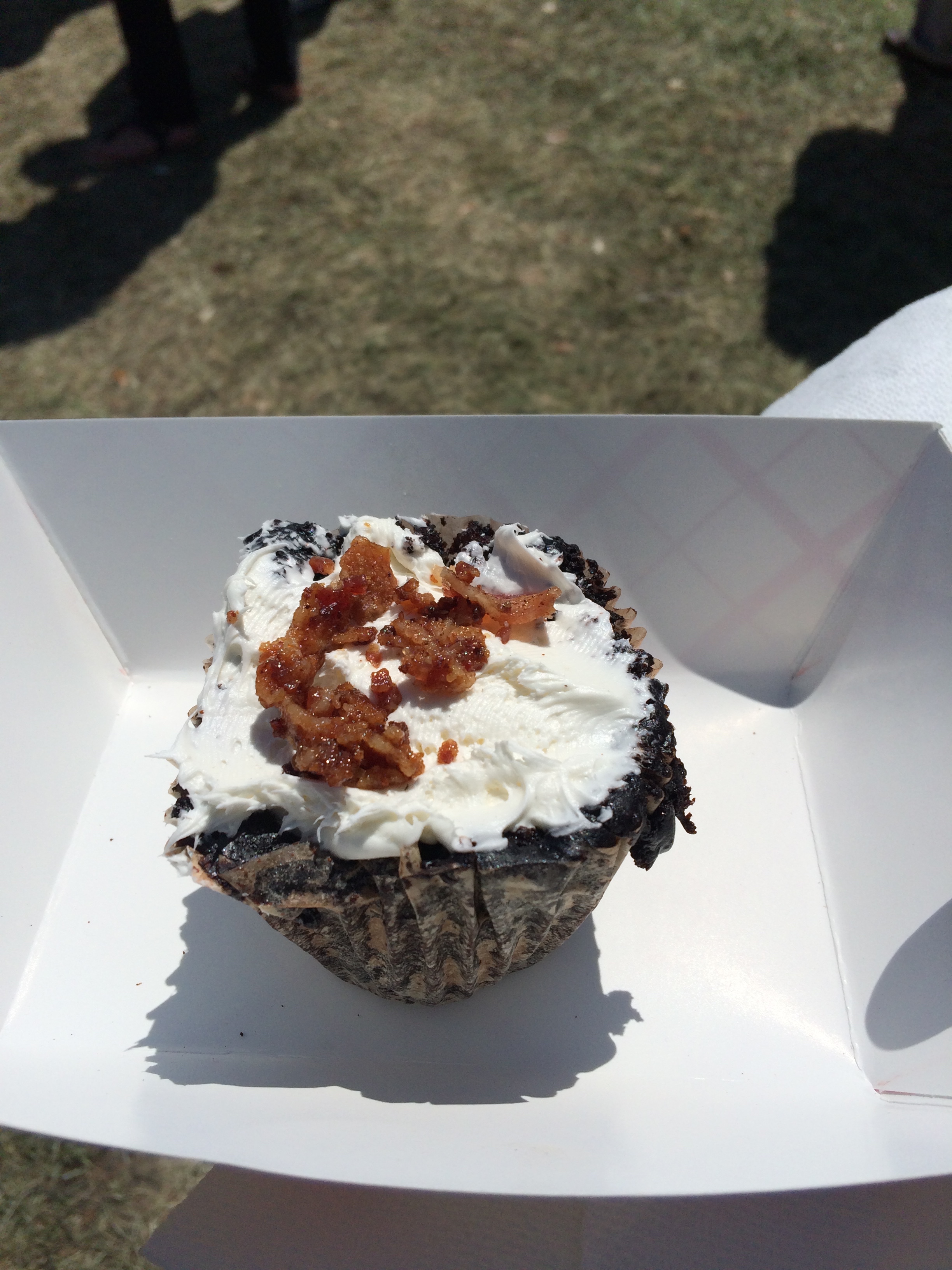 Dark Chocolate Bacon Cupcakes from Seymour Butts.