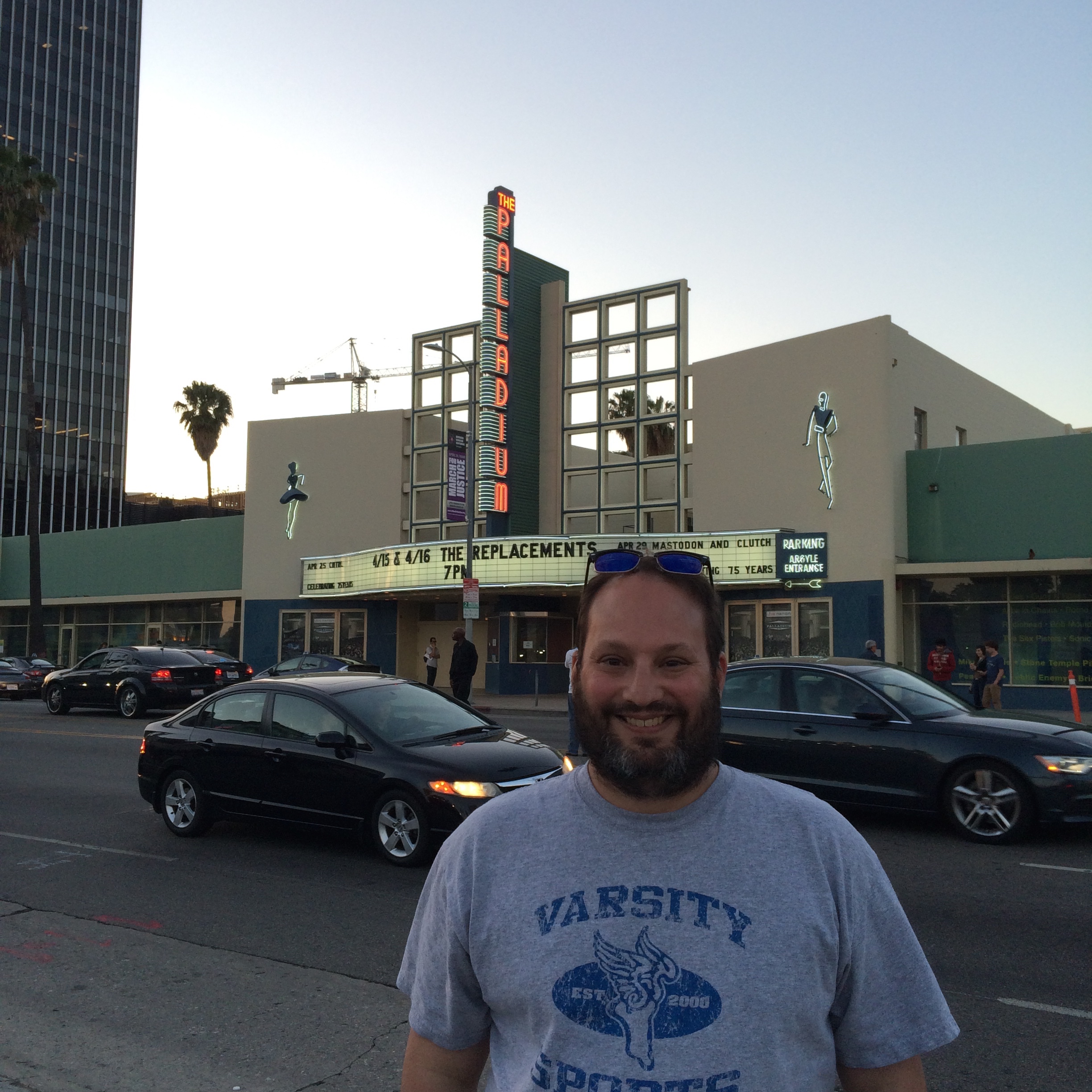 In front of the Hollywood Palladium before the Replacements show