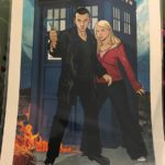 Poster by comic artist Kelly Yates of the Ninth Doctor Who and Rose.