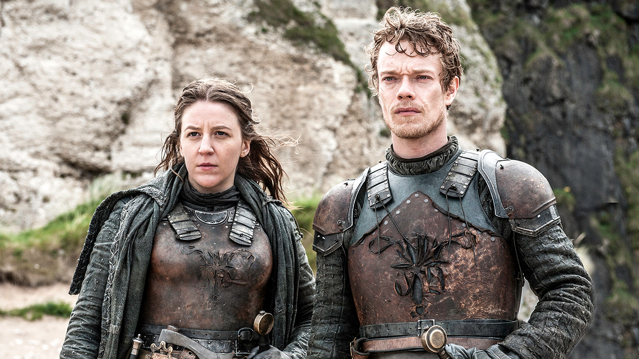 Yara and Theon during the kingsmoot (photo courtesy of HBO)