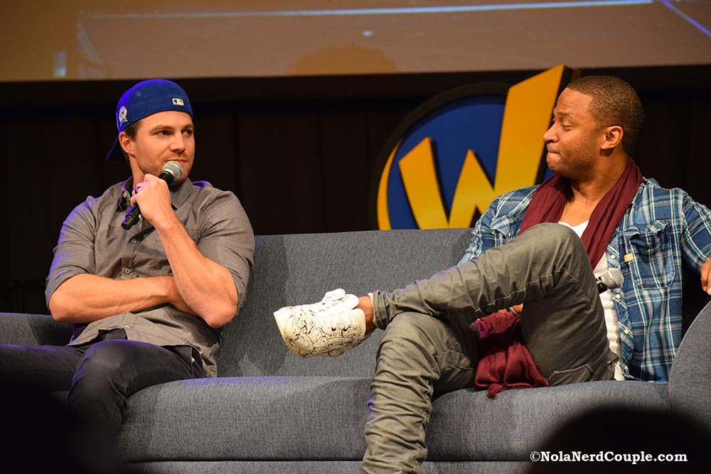 Stephan Amell and David Ramsey from the Wizard World New Orleans Arrow Panel