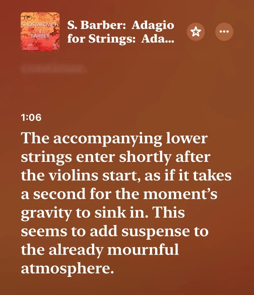 Listening guide on Apple Classical Music a great Classical Music App for Novices