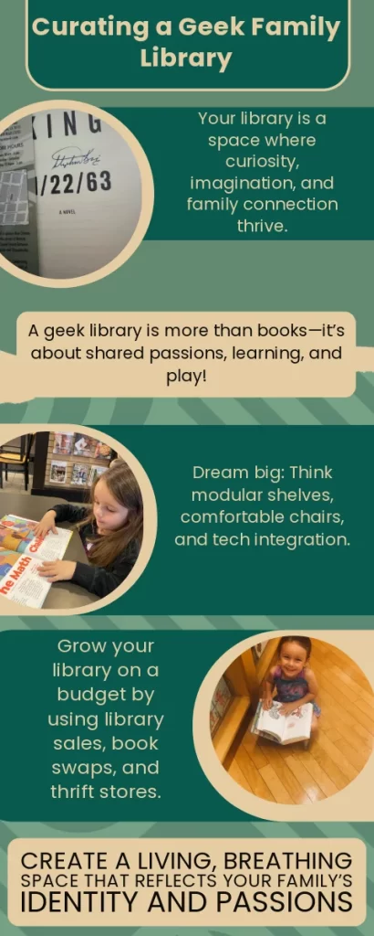 Curating a Geek Family Library Infographic