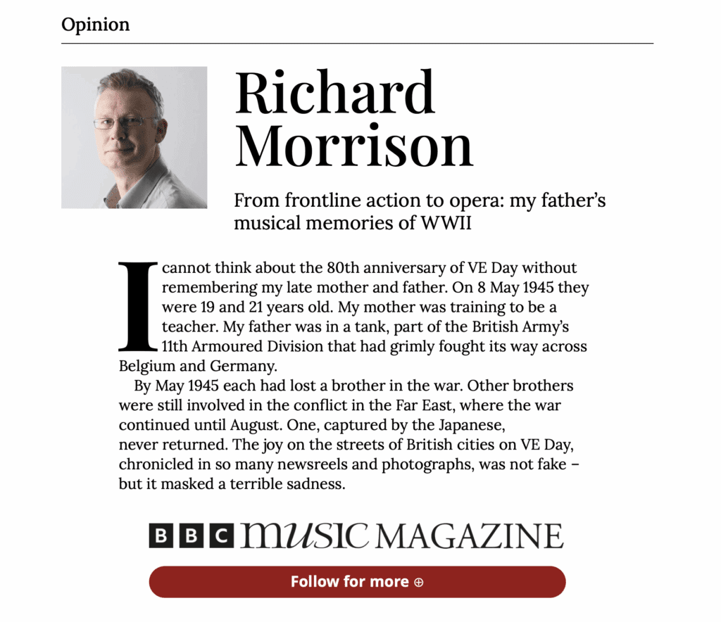 A screenshot of an article from the BBC Music Magazine