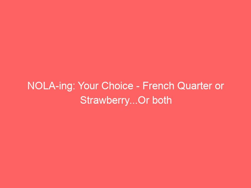 nola ing your choice french quarter or strawberry or both 13680